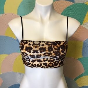 Pretty Little Thing Leopard Tube Top size 4